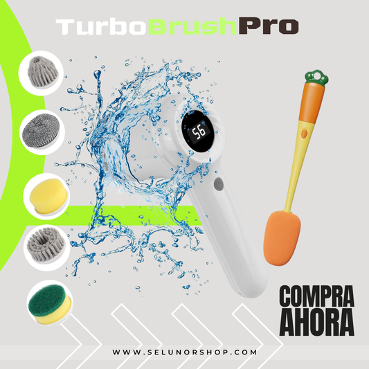 Turbo Brush Pro, Set cepillo Eléctrico y Cepillo 3 en 1