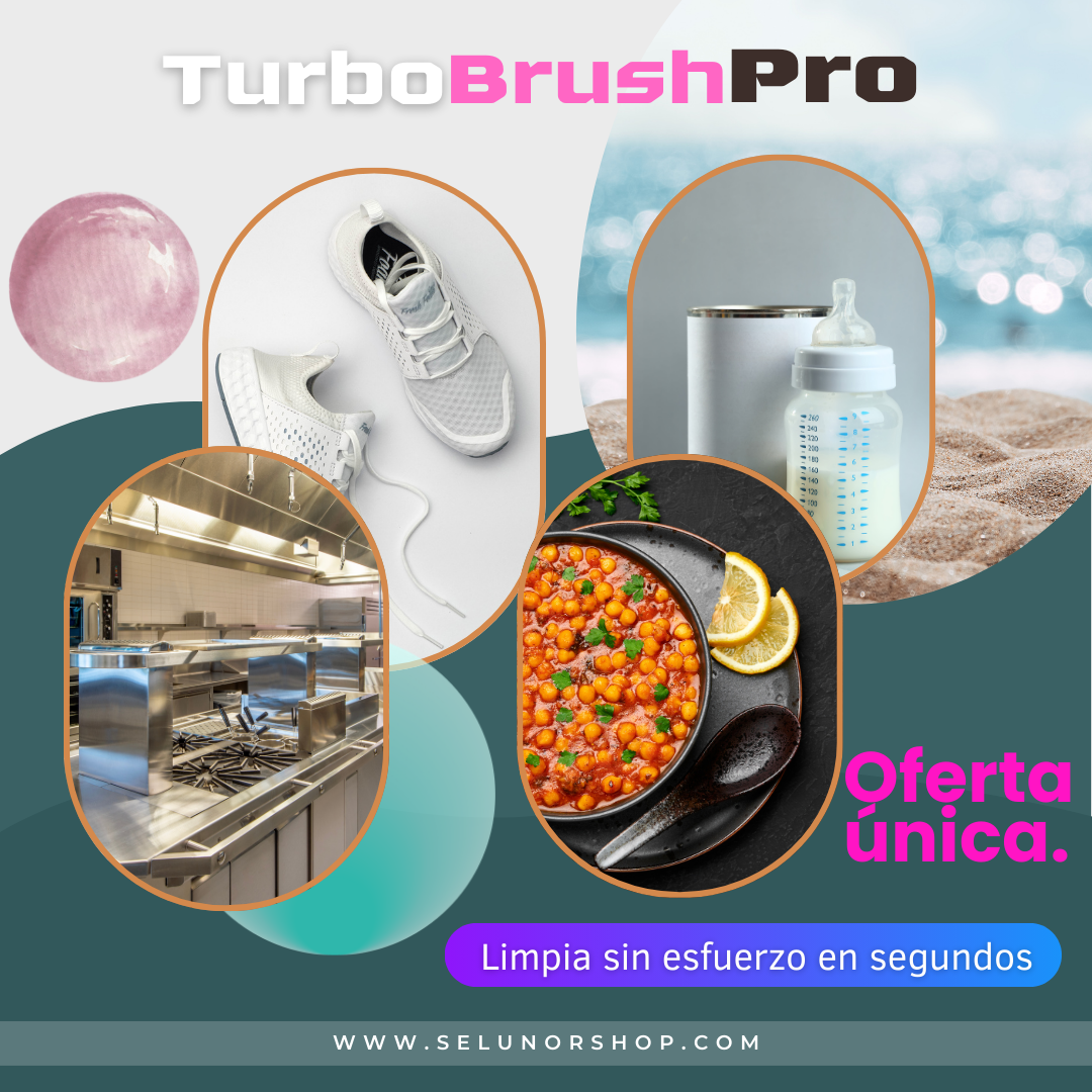 Turbo Brush Pro, Set cepillo Eléctrico y Cepillo 3 en 1