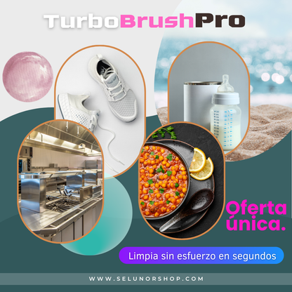 Turbo Brush Pro, Set cepillo Eléctrico y Cepillo 3 en 1